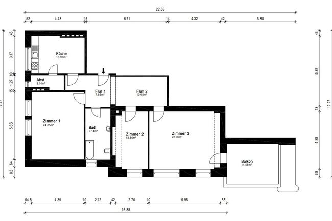 Grundriss Wohnung 5