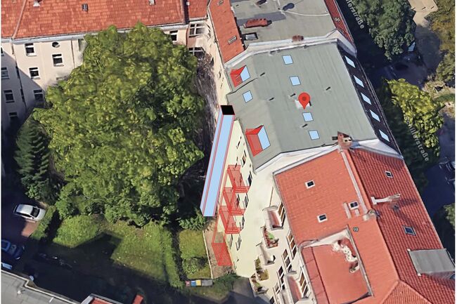 Balkone Anbau hinten